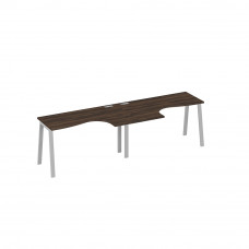 Рабочая станция Классика (2х140) каркас TRE дуб ристретто/ металлокаркас серый А4 С3 033-2 ДР