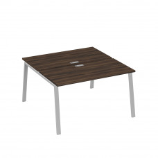 Рабочая станция на металлокаркасе TRE (2х140) дуб ристретто/ металлокаркас серый А4 С3 174 ДР