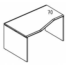 Стол эргономичный "Техно" на каркасе ДСП (2 скоса) левый вяз либерти / мокко премиум МР МП 065.01 ВЛ