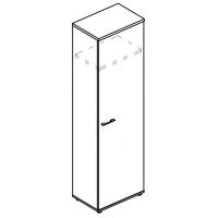 Шкаф для одежды узкий (топ ДСП) вяз либерти / вяз либерти МР 9408 ВЛ/ВЛ/ВЛ