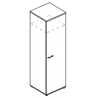 Шкаф для одежды глубокий узкий (топ ДСП) вяз либерти / мокко премиум МР 9412 ВЛ/МП/МП