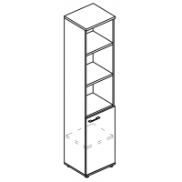 Шкаф для документов полузакрытый узкий (топ ДСП) вяз либерти / мокко премиум МР 9481 ВЛ/МП/МП