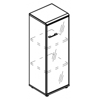 Шкаф средний узкий дверь стекло в рамке правый (топ МДФ) вяз либерти / вяз либерти МР 9369 ВЛ/ВЛ