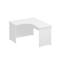 Стол эргономичный левый белый премиум К.134 БП