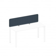 Экран настольный фронтальный тканевый с мягким наполнителем с кронштейнами синий (Bahama Denim) / черный гладкий А1 ЧР 866.01 BA40