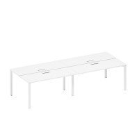 Рабочая станция на металлокаркасе с заглушкой (4*160) белый премиум / белый гладкий А1 БГ 172-2 БП