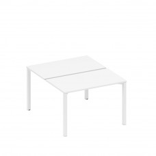 Рабочая станция на металлокаркасе (2*120) белый премиум / белый гладкий А1 БГ 173.1 БП