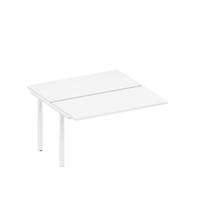 Секция стола рабочей станции на металлокаркасе белый премиум / белый гладкий А1 БГ 174.1-1 БП