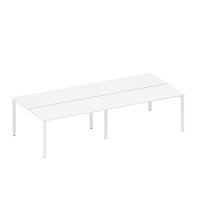 Рабочая станция на металлокаркасе (4*160) белый премиум / белый гладкий А1 БГ 175.1-2 БП