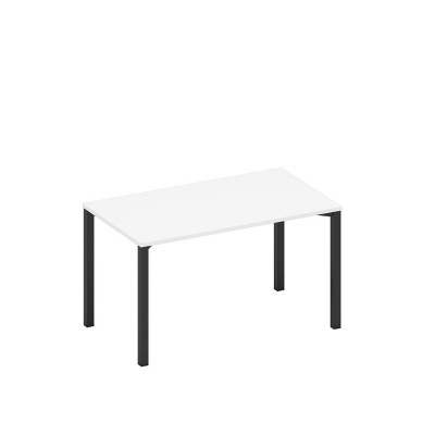 Стол письменный на металлокаркасе белый премиум / черный гладкий А1 ЧР 024.1 БП