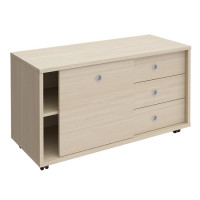 Тумба выкатная 3 ящика без замка дверь-купе ДСП дуб шамони Born 202-550