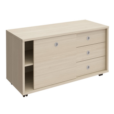 Тумба выкатная 3 ящика без замка дверь-купе ДСП дуб шамони Born 202-550