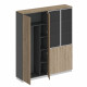Шкаф комбинированный гардероб с полками дуб гладстоун светлый / антрацит премиум / дуб гладстоун светлый СИ 312 ДС АР ДС/ХР