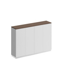 Шкаф для документов закрытый средний дуб гладстоун / белый премиум / дуб гладстоун СИ 320 ДГ БП ДГ