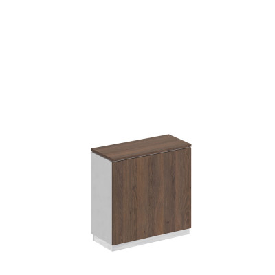 Шкаф для документов закрытый низкий дуб гладстоун / белый премиум / дуб гладстоун СИ 322 ДГ БП ДГ