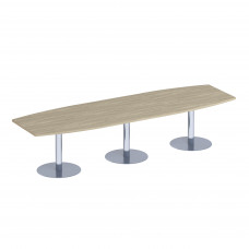 Стол для переговоров на опорах-колоннах дуб скандинавский ПТ 144 ДК