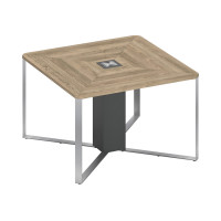 Стол для переговоров 1-секционный дуб гладстоун светлый / антрацит / антрацит СП 101 ДС АР АР ХР