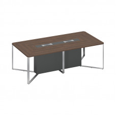 Стол для переговоров составной 2-секционный дуб гладстоун / антрацит / антрацит СП 103 ДГ АР АР ХР