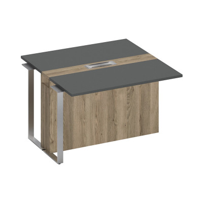 Секция стола для переговоров промежуточная антрацит премиум / дуб гладстоун светлый / дуб гладстоун светлый СП 108 АР ДС ДС ХР