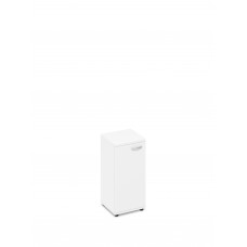 Шкаф низкий узкий закрытый белый премиум А4 9451 БП