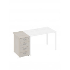 Тумба приставная 4-х ящичная с замком дуб шамони А4 9221 ДШ