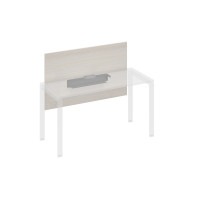 Экран настольный фронтальный большой для стола 140 с кабель-каналом дуб / металлокаркас антрацит А4 А 837 ДШ