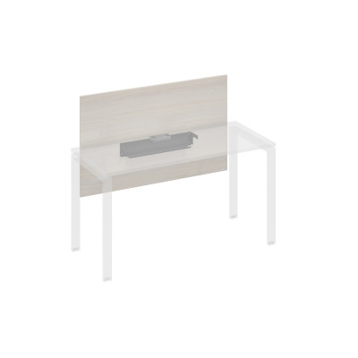 Экран настольный фронтальный большой для стола 140 с кабель-каналом дуб / металлокаркас антрацит А4 А 837 ДШ