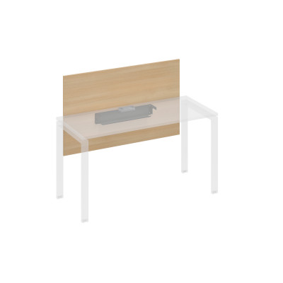 Экран настольный фронтальный большой для стола 140 с кабель-каналом натуральный дуб / металлокаркас антрацит А4 А 837 НД