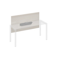 Экран настольный фронтальный большой для стола 160 с кабель-каналом дуб / металлокаркас антрацит А4 А 838 ДШ