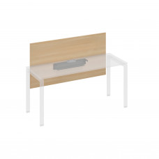 Экран настольный фронтальный большой для стола 160 с кабель-каналом натуральный дуб / металлокаркас антрацит А4 А 838 НД