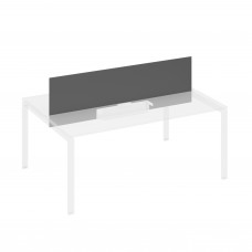 Экран настольный фронтальный для стола 180 с двумя кабель-каналами антрацит премиум / металлокаркас белый А4 Б 849 АР