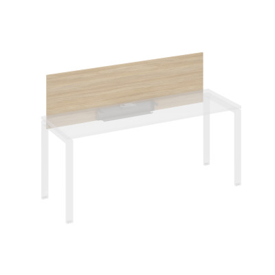 Экран настольный фронтальный для стола 180 с кабель-каналом дуб скандинавский / металлокаркас серый А4 С 834 ДК