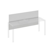 Экран настольный фронтальный большой для стола 180 с кабель-каналом серый / металлокаркас серый А4 С 839 СЕ