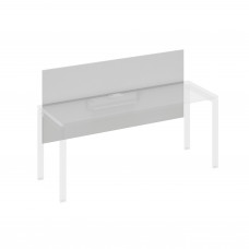 Экран настольный фронтальный большой для стола 180 с кабель-каналом серый / металлокаркас серый А4 С 839 СЕ