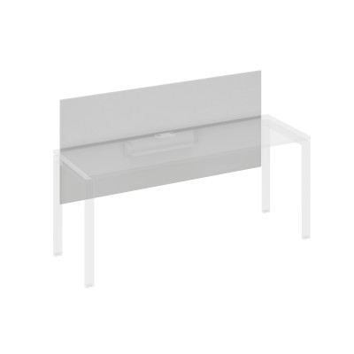 Экран настольный фронтальный большой для стола 180 с кабель-каналом серый / металлокаркас серый А4 С 839 СЕ