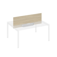 Экран настольный фронтальный для стола 160 с двумя кабель-каналами дуб скандинавский / металлокаркас серый А4 С 848 ДК