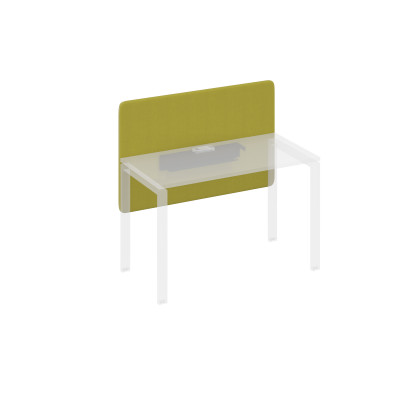 Экран фронтальный тканевый мягкий с кабель-каналом для стола 120 фисташковый / металлокаркас антрацит А4 А 856 LN17