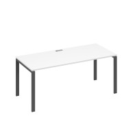 Стол письменный на металлокаркасе UNO белый премиум / металлокаркас антрацит А4 А1 026 БП