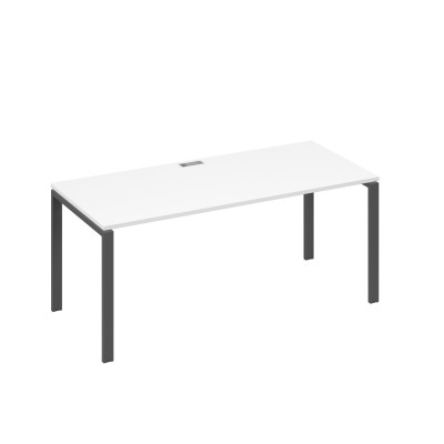 Стол письменный на металлокаркасе UNO белый премиум / металлокаркас антрацит А4 А1 026 БП
