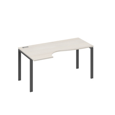 Стол эргономичный левый "Классика" на металлокаркасе UNO дуб / металлокаркас антрацит А4 А1 045 ДШ