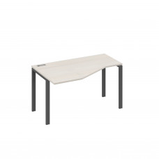 Стол 140х90 эргономичный левый Техно каркас UNO дуб / металлокаркас антрацит А4 А1 053 ДШ