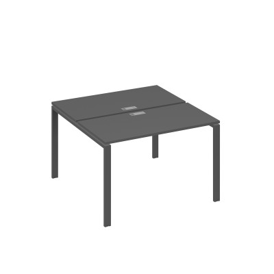Станция 2х120 рабочая с металлокаркасом UNO антрацит премиум / металлокаркас антрацит А4 А1 170 АР