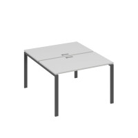 Рабочая станция на металлокаркасе UNO (2х120) серый / металлокаркас антрацит А4 А1 173 СЕ