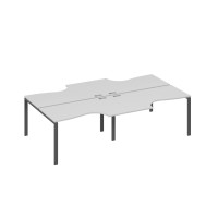 Рабочая станция столы (4х140) на каркасе UNO Классика серый / металлокаркас антрацит А4 А1 184-2 СЕ