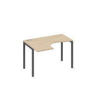 Стол левый "Классика" эргономичный на металлокаркасе DUE дуб скандинавский / металлокаркас антрацит А4 А2 031 ДК