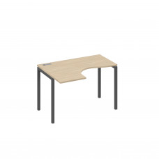 Стол левый "Классика" эргономичный на металлокаркасе DUE дуб скандинавский / металлокаркас антрацит А4 А2 031 ДК