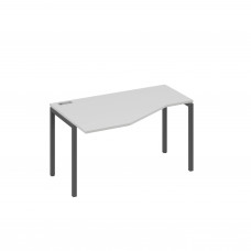 Стол левый "Техно"на металлокаркасе DUE эргономичный серый / металлокаркас антрацит А4 А2 053 СЕ