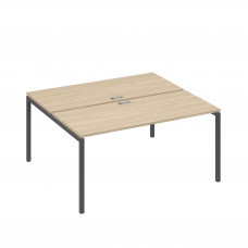 Станция офисная на каркасе DUE (2х160) дуб скандинавский / металлокаркас антрацит А4 А2 175 ДК