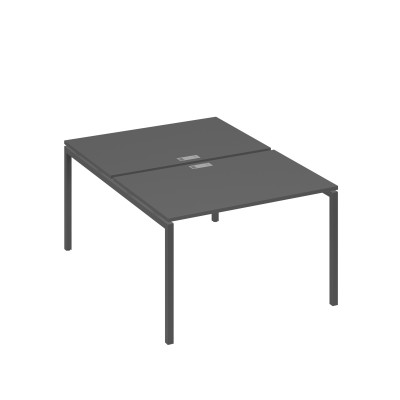 Рабочая станция (2х120) на каркасе DUE антрацит премиум / металлокаркас антрацит А4 А2 176 АР