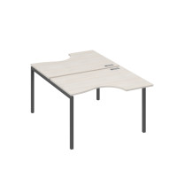 Рабочая станция каркас DUE столы (2х120) Классика дуб / металлокаркас антрацит А4 А2 183 ДШ